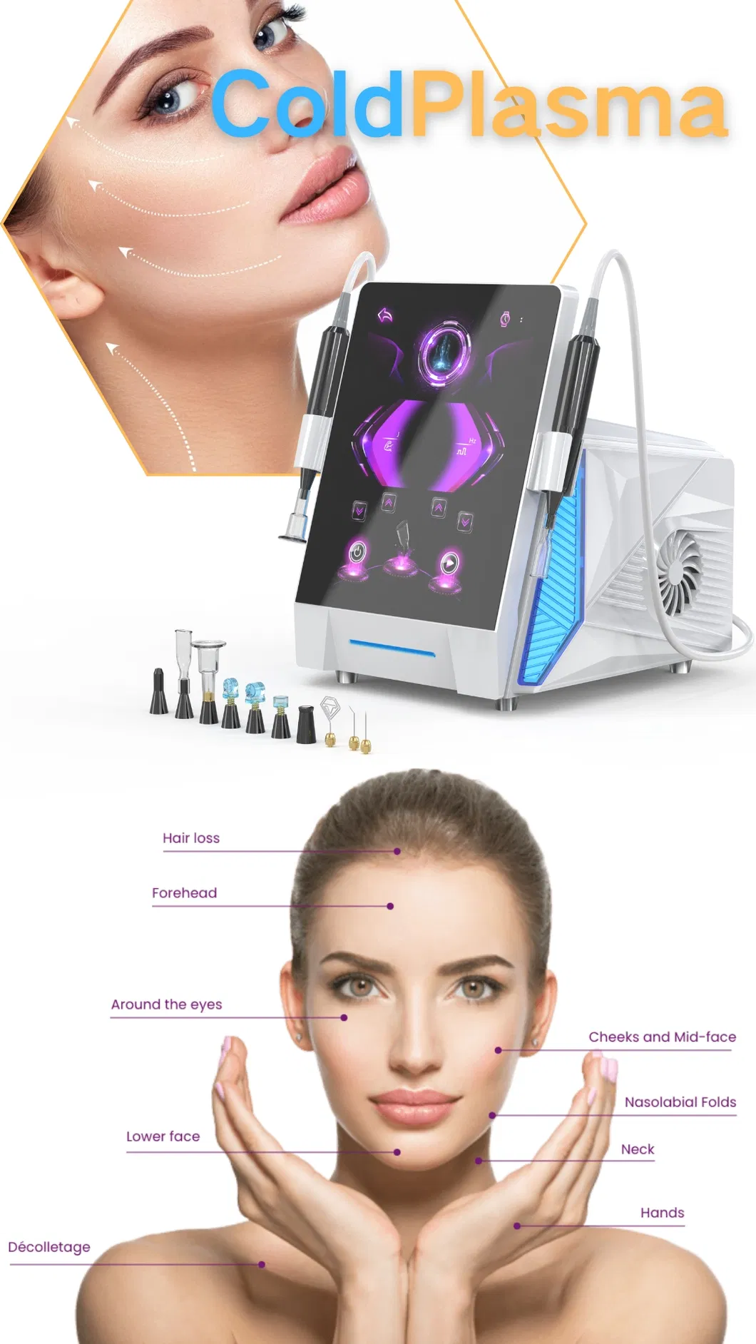 Professional Cold Plasma Skin Rejuvenation Machine for Face and Body 2