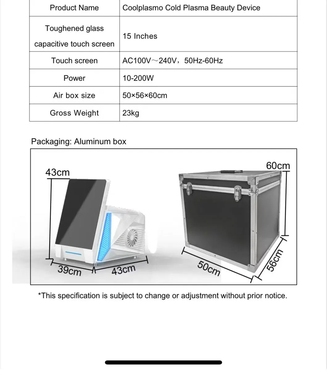 Professional Cold Plasma Skin Rejuvenation Machine for Face and Body 4