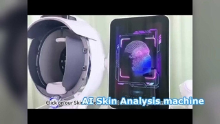 Tutorial de demonstração de uso da máquina de análise de pele A6